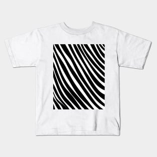 black and white zebra stripes pattern Kids T-Shirt